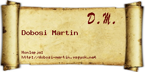 Dobosi Martin névjegykártya